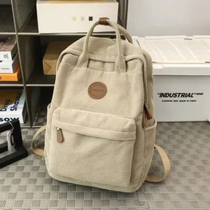 corduroy velvet backpack for students banner 1