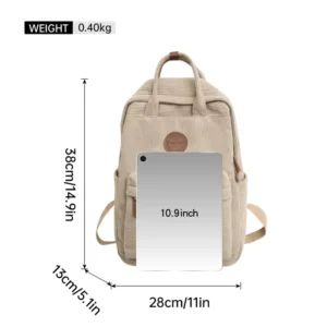 corduroy velvet backpack for students banner 2