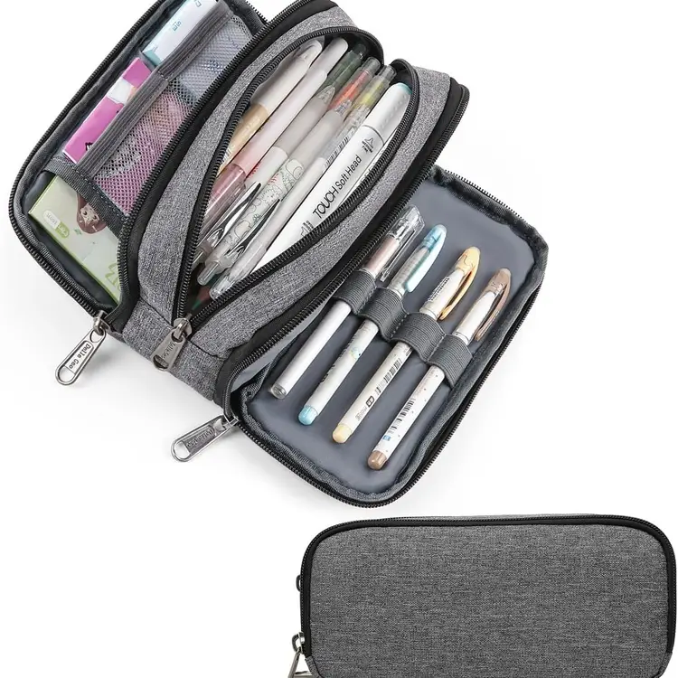della gao grey big capacity pencil case 750x750