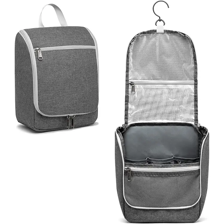 della gao grey water repellent toiletry bag