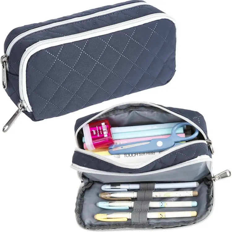della gao large capacity soft quilted pen bag 750x750