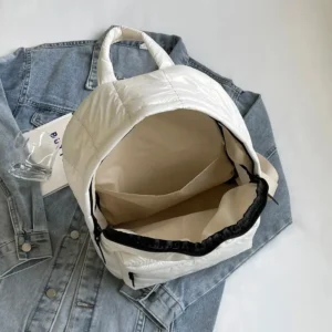 large capacity winter puffer school backpack banner banner 1