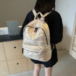 large capacity winter puffer school backpack banner banner 16