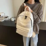 large capacity winter puffer school backpack banner banner 5