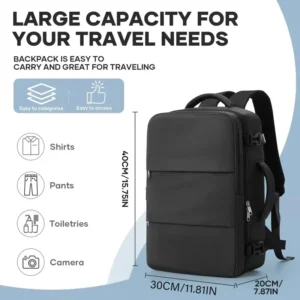 unisex large capacity laptop travel backpack banner 2